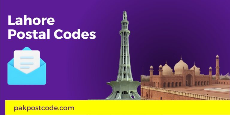 Lahore Postal Codes | Post Codes | Zip Codes
